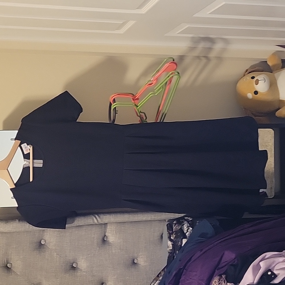 Lularoe black zipper dress size medium